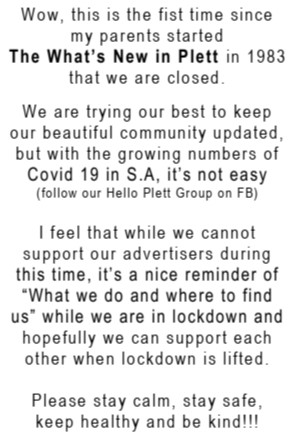 What's New in Plett 26 March 2020